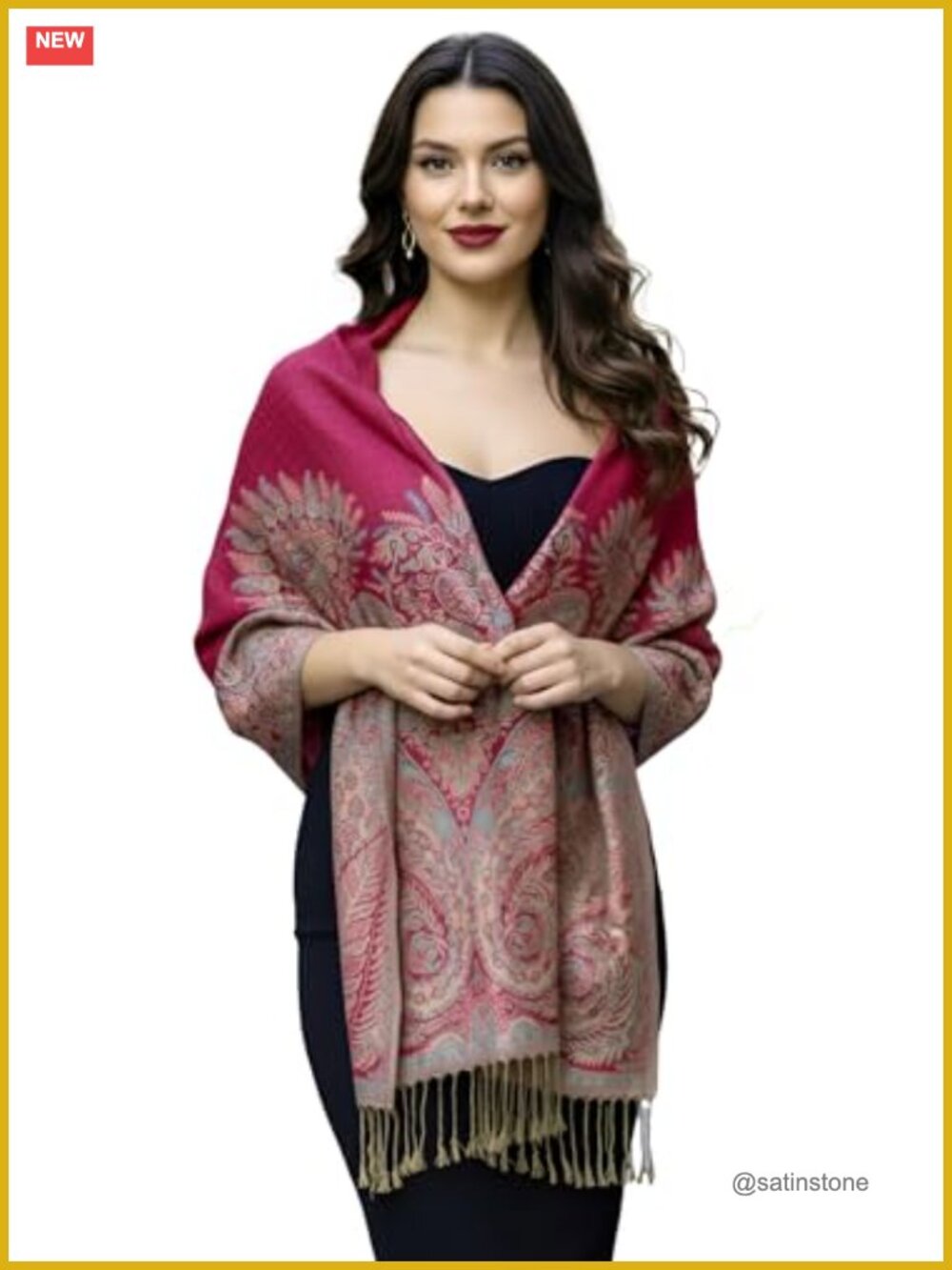 Pashmina Scarf Women Large Cashmere Feel Paisley Shawl Wrap Travel